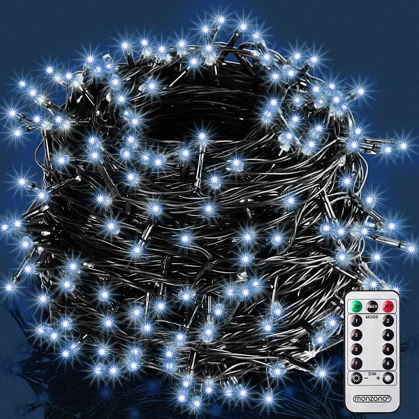 monzana Lichterkette Weihnachten Kaltweiß 40m Fernbedienung, 109471