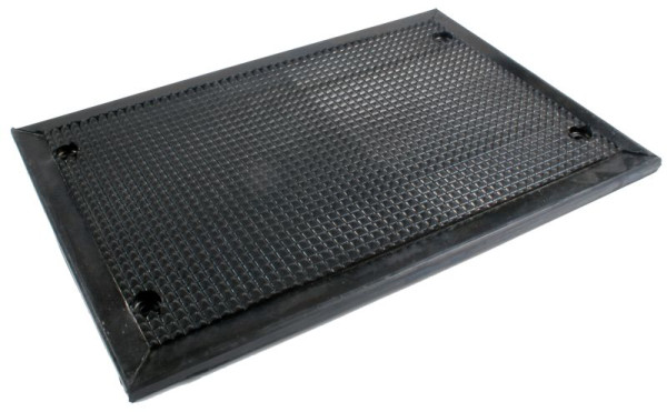 Busching Gummiplatte uni H13xB260xL380mm, passend für Becker mit Noppen, 100387