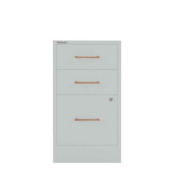 Bisley Home Filer, 2 Universal-, 1 HR-Schublade, Eichengriff, 645 lichtgrau, PFA3OH645