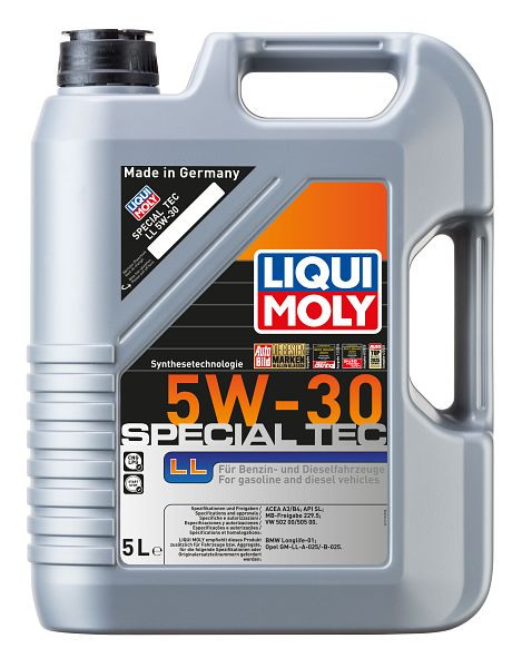 LIQUI MOLY Motoröl Special Tec LL 5W-30, Kanister Kunststoff, VE: 5 Liter, 1193