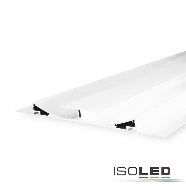 ISOLED LED Trockenbau-Leuchtenprofil Double Curve, weiß RAL 9010 200cm, 114111