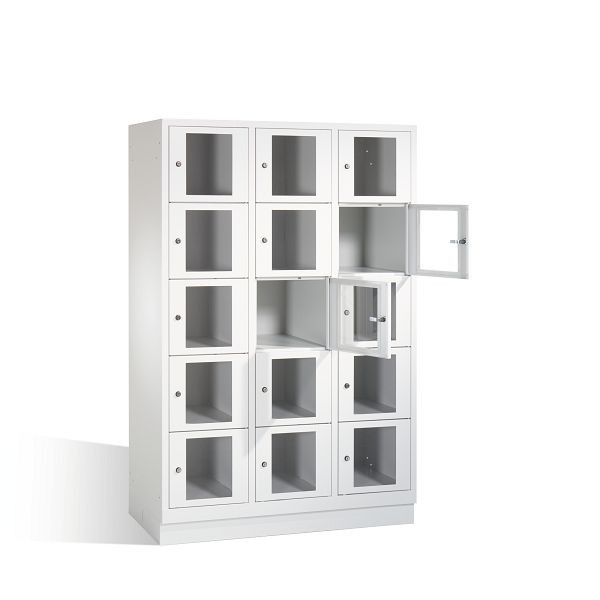 C+P Schließfachschrank Classic, H1800xB1200xT500mm, Farbe: Lichtgrau, 8020A325 S10000