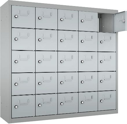 Eurobox Schließfach/Kantinenschrank, hängend mit Durchgang, 5 Abteile, 20 Fächer, 0906-025505