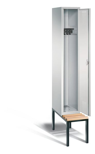 C+P Garderobenschrank Evolo, H2090xB320xT815mm, Farbe: Lichtgrau, 48050-10 S10000
