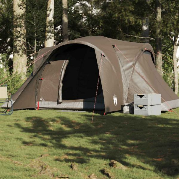 vidaXL Kuppel-Familienzelt 6 Personen Braun Wasserdicht, 4009465