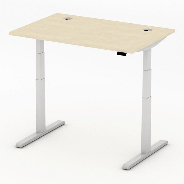 Deskin Höhenverstellbarer Schreibtisch PRO MULTI MODUL, Ahorndekor, B 1200 x T 800 x H 640-1250mm, 360271