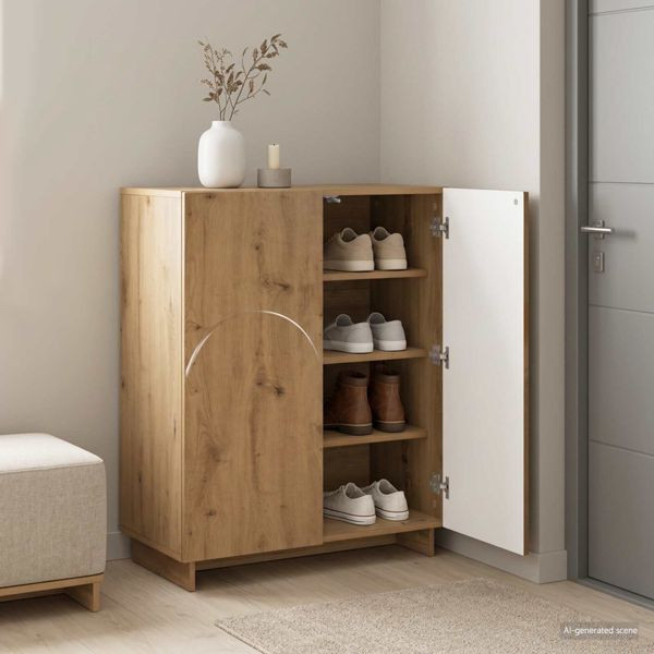vidaXL Schuhschrank 73 x 38 x 87,5 cm Holzwerkstoff Artisan-Eiche, 8011656