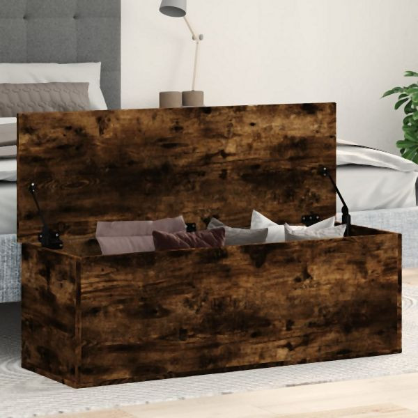 vidaXL Truhe Räuchereiche 102x35x35 cm Holzwerkstoff, 840692
