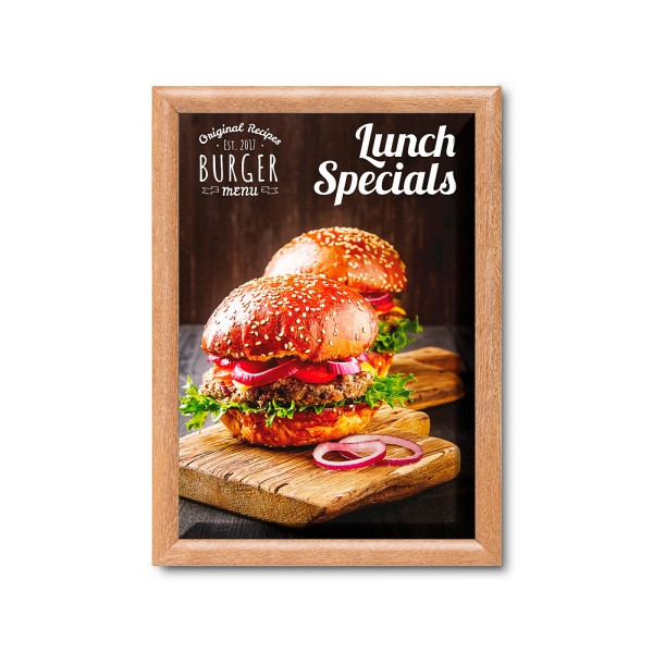 Showdown Displays 25 mm Klapprahmen Gehrungsecken A3 Holz, KRA3G25LB