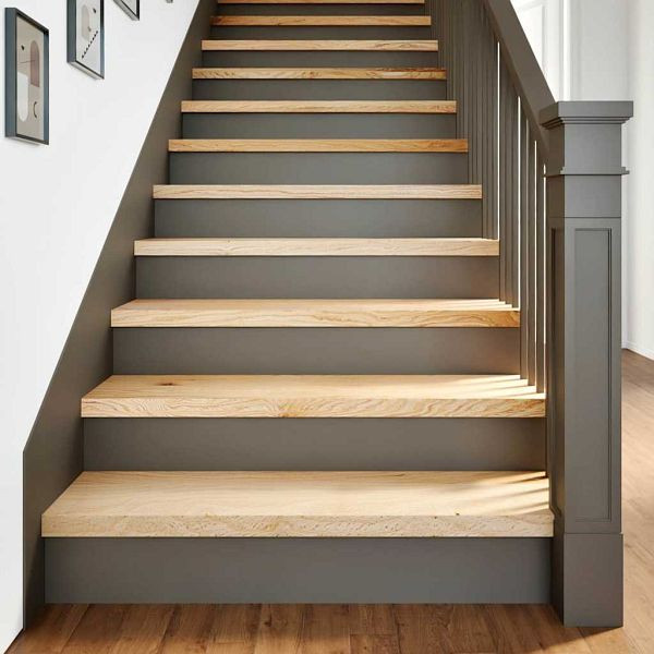 vidaXL Treppenstufen 12 Stk. Unbehandelt 100x30x2 cm Massivholz Eiche, 3282926