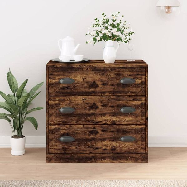 vidaXL Sideboard Räuchereiche 70x35,5x67,5 cm Holzwerkstoff, 816229