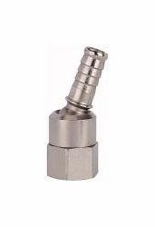 Riegler Schlauchtülle für Kupplungen NW 7,2 - NW 7,8, drehbar, Messing vernickelt, Innengewinde, 107331