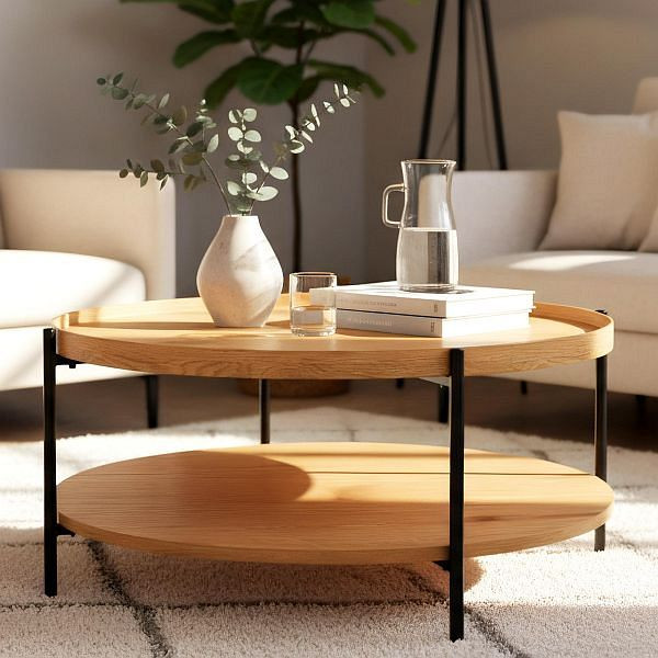 CLP Couchtisch Corbitan 80 cm, natura, 326746, 4255716365844