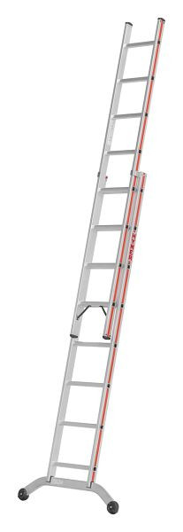HYMER Schiebeleiter, zweiteilig, 2x8 Sprossen, Länge eingefahren 2,43 m / ausgefahren 4,11 m, 604616