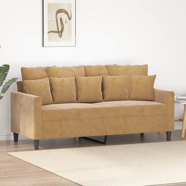 vidaXL 2-Sitzer-Sofa Braun 140 cm Samt, 359310, 8721012140363
