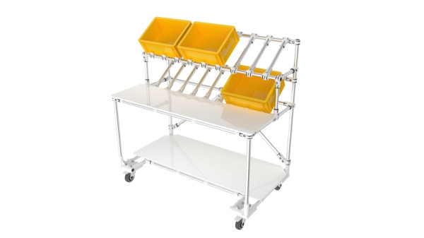 TRILOGIQ Mobiler Arbeitsplatz, 1350 x 755 x 1330 mm, 19894-01