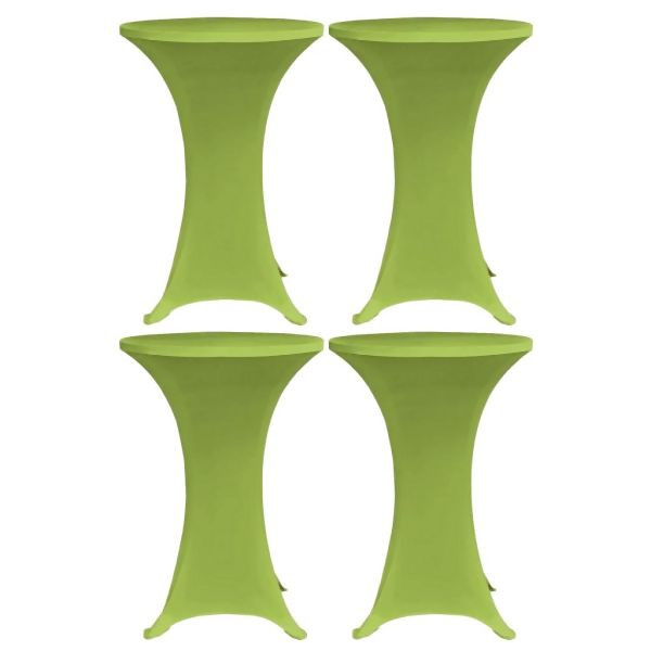 vidaXL Stretch-Tischhussen 4 Stück 60 cm Abmessung Grün, 279087