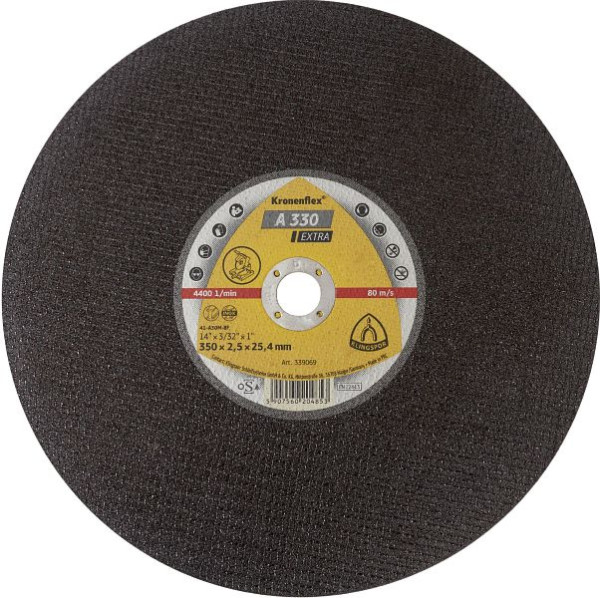 Klingspor A 330 EX Großtrennscheiben, 406 x 3 x 25,4 mm gerade, VE: 10 Stück, 353329