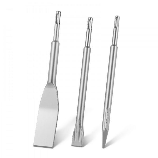 VEVOR SDS Plus Meißel-Set, 3-tlg., inkl. Spitz-, Flach- & Spatenmeißel, 40Cr-Legierungsstahl, für Abbruch & Renovierung, PJDHPJ3JTSDS656C8001V0