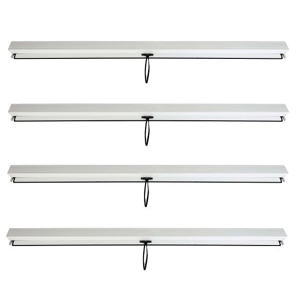 Mendler Seitenwand für Pergola HWC-L46, 4er-Set Pavillon Rollo Ersatzseitenwand, Stoff/Textil sturmfest 3x3m, weiß, 4x99266