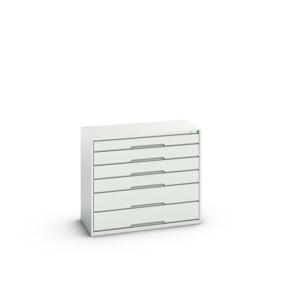 bott verso Schubladenschrank, mit 6 Schubladen, BxTxH: 1050 x 550 x 900 mm, Lichtgrau / Lichtgrau, 16925225.16
