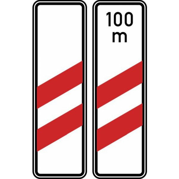 Stein HGS Zweistreifige Bake (Aufstellung rechts), RA1, Alform, mit Entfernungsangabe 100 m, 159-11-12