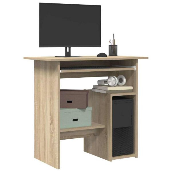 vidaXL Schreibtisch Sonoma-Eiche 80x45x74 cm Holzwerkstoff, 801367