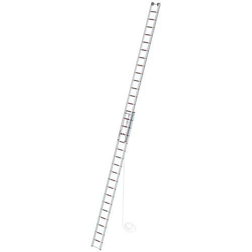 Krause Seilzugleiter Aluminium, 3-teilig, 2 x 17 Sprossen, ohne Stützen, 305101