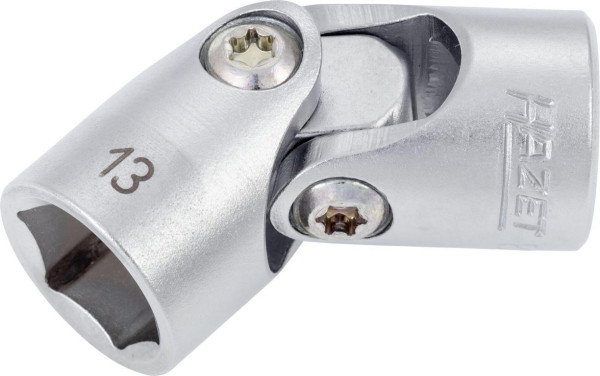 Hazet Gelenk Steckschlüsseleinsatz, Sechskant, Vierkant hohl 10 mm (3/8 Zoll), Außen-Sechskant-Tractionsprofil, 13 mm, 880G-13