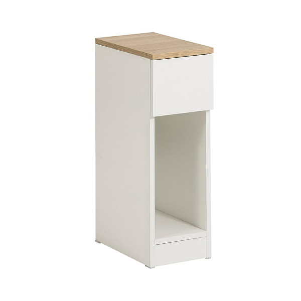 SoBuy Nachttisch mit einer Schublade Weiß 35x20x60 cm, Modern, FBT111-WN