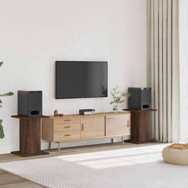vidaXL Lautsprecherständer 2 Stück Braun Eichen-Optik 30x30x60 cm, 852660