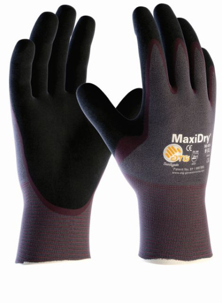ATG (56-424) Nitril-Handschuhe "MaxiDry" handflächenbeschichtet, VE: 72 Paar, 2371-11