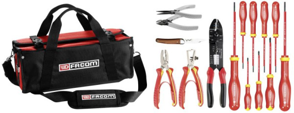 Facom Werkzeugset in Toolbox, Werkzeugset in BS.SMB, inkl. Protwist® Schraubendreher, 1000 V, für Schlitzschrauben, 2,5x50, BSSMB.SE