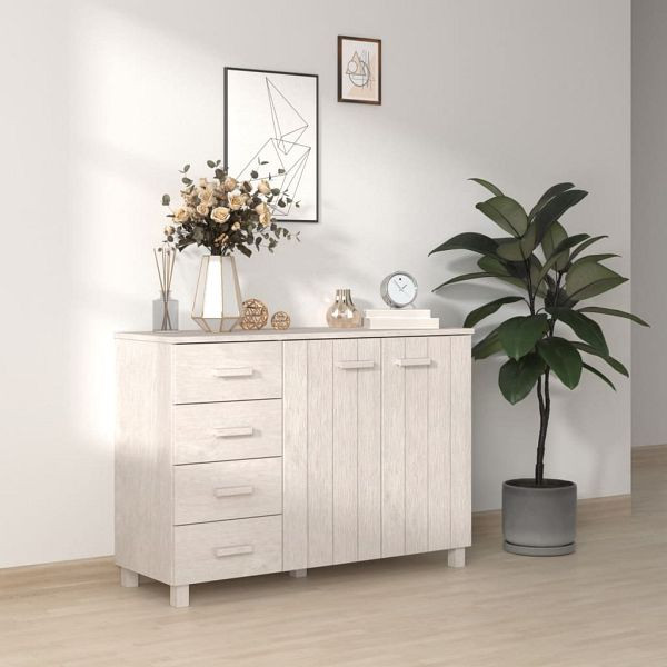 vidaXL Sideboard HAMAR Weiß 113x40x80 cm Massivholz Kiefer, 340445