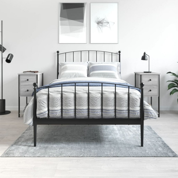 vidaXL Nachttische 2 Stück Grau Sonoma 32x42x70 cm Holzwerkstoff, 826100