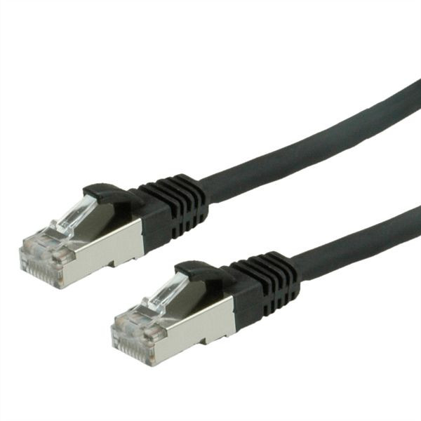 VALUE Patchkabel Kategorie 6 (Class E) S/FTP (PiMF), LSOH, schwarz, 2 m, 21.99.1245