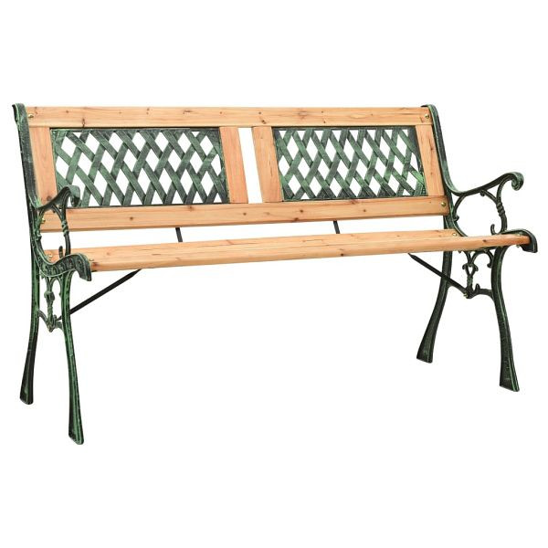 vidaXL Gartenbank 122 cm Gusseisen und Massivholz Tanne, 312033