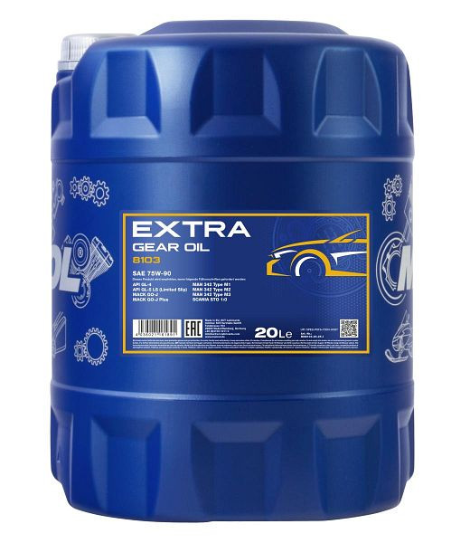 MANNOL 8103 Extra Getriebeöl 75W-90 GL-5, VE: 20 l, MN8103-20