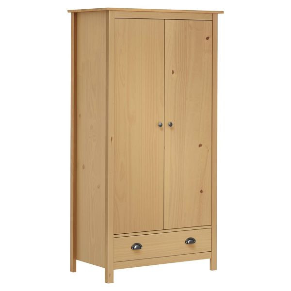 vidaXL Kleiderschrank mit 2 Türen Hill 89x50x170 cm Massivholz Kiefer, 288947