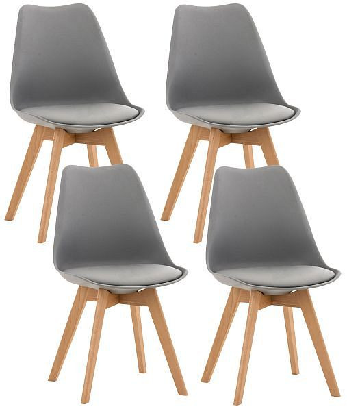 CLP 4er Set Stuhl Linares, grau, 313060, 4251756402631