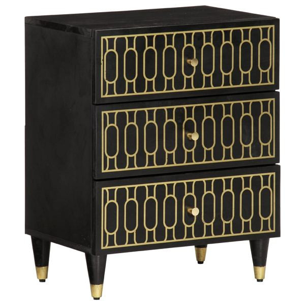 vidaXL Nachttisch 50x33x60 cm Massivholz Mango, 358329, 8721012108875