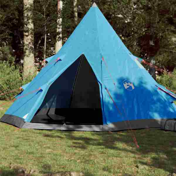 vidaXL Tipi-Campingzelt 4 Personen Blau Wasserdicht, 94381