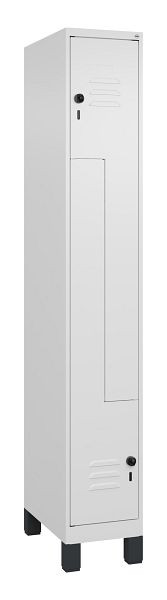 C+P Z-Spind Classic PLUS, C Z-Spind, Classic PLUS, Füße, 2 Abteile, 1950x300x500mm, 9016/9016, Drehriegel, 080013-102 S10014