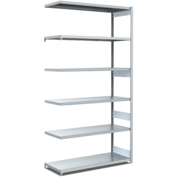 BITO Fachbodenregal Typ: L/M/S Anbaufeld 40mm-Boden Set /S 300kg 2499x996x524 verzinkt, C1231-0059
