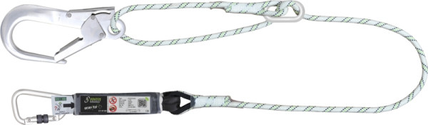 Kratos Verbindungsmittel mit Falldämpfer aus Kernmantelseil 2 m mit Aluminium Karabinern mit Einstellschnalle, FA3051420