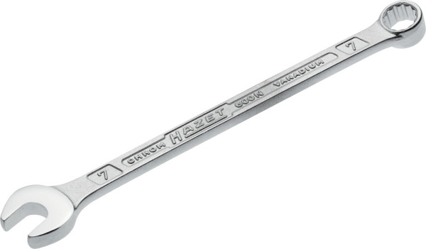 Hazet Ring-Maulschlüssel, Außen-Doppel-Sechskant-Tractionsprofil, 7 mm, 600N-7