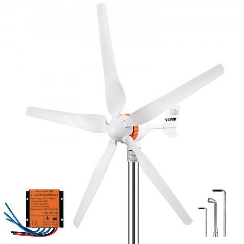 VEVOR Windturbinengenerator 500W Windgenerator, 12/24V (Auto) Elektrisch MPPT Controller, YFLFDJDKZQS7-8EYLV0