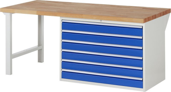 RAU Werkbank Serie 7000 - Modell 7716, B2000 x T900 x H890 mm, Systemunterbau B2000 x T850 x H850 mm, 03-7716A1-209B4M.11