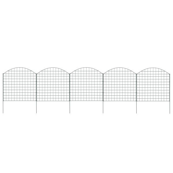 vidaXL Gartenzaun Set Konvex 77,5x78,5 cm Grün, 146103