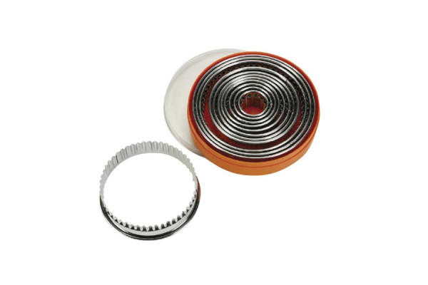 Schneider Ausstechersatz rund gezackt 9-teilig, Edelstahl, Materialstärke: 0,4, 0,5 mm, 199502